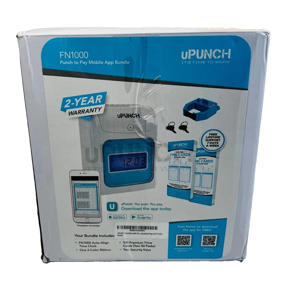 uPunch FN1000 Smart Time Clock System for Small‎ Business: Auto Align Punch